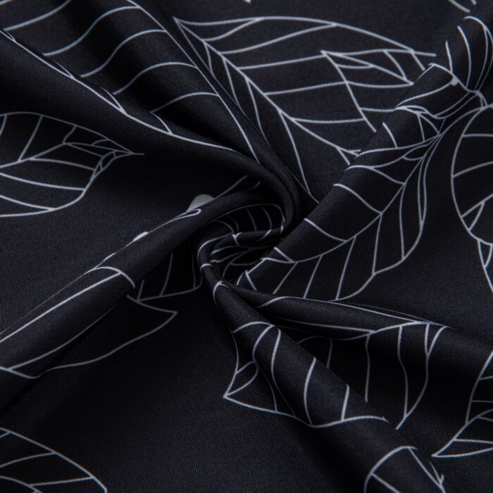 CORTINA DE TEJIDO ESTAMPADO DE HOJAS 140X260CM - Viste Tu Hogar