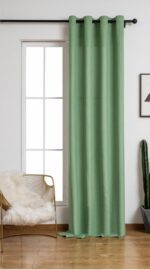 Cortina De Tela Semitranslúcido Lino Y Poliéste Colores Lisos 140x260cm - Viste Tu Hogar