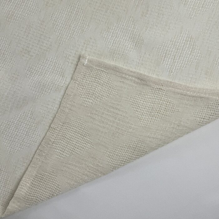 Cortina De Tela Semitranslúcido Lino Y Poliéster Con Estampado De Forma Romboi - VISTE TU HOGAR ONLINE