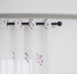 CORTINA DE VISILLO BORDADO CON HOJITAS 140X260CM - Viste Tu Hogar