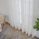 CORTINA DE VISILLO CON ESTAMPADO DE RAYAS ONDULADAS 140X260CM - Viste Tu Hogar