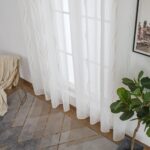 CORTINA DE VISILLO CON ESTAMPADO DE RAYAS ONDULADAS 140X260CM - Viste Tu Hogar