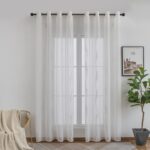 CORTINA DE VISILLO CON ESTAMPADO DE RAYAS ONDULADAS 140X260CM - Viste Tu Hogar