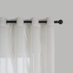 CORTINA DE VISILLO CON ESTAMPADO DE RAYAS ONDULADAS 140X260CM - Viste Tu Hogar