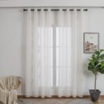 CORTINA DE VISILLO CON ESTAMPADO DE RAYAS ONDULADAS 140X260CM - Viste Tu Hogar
