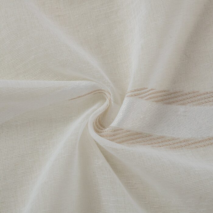 CORTINA DE VISILLO CON ESTAMPADO DE RAYAS ONDULADAS 140X260CM - Viste Tu Hogar