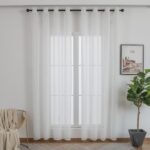 CORTINA DE VISILLO CON ESTAMPADO DE RAYAS ONDULADAS 140X260CM - Viste Tu Hogar