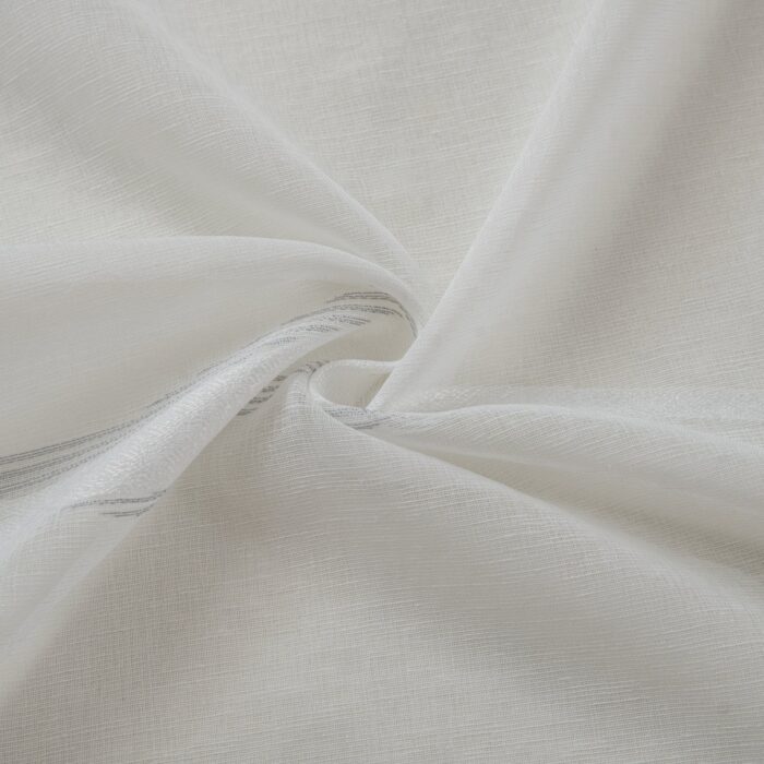 CORTINA DE VISILLO CON ESTAMPADO DE RAYAS ONDULADAS 140X260CM - Viste Tu Hogar