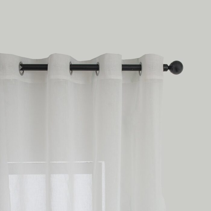 CORTINA DE VISILLO CON ESTAMPADO DE RAYAS ONDULADAS 140X260CM - Viste Tu Hogar