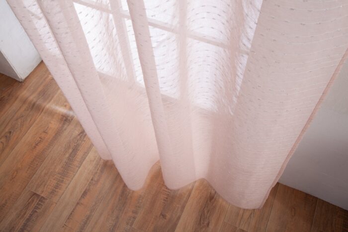 CORTINA DE VISILLO CON HILOS DE COLOR PLATA 140X260CM - Viste Tu Hogar