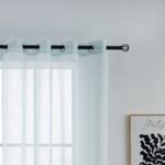 CORTINA DE VISILLO CON HILOS DE COLOR PLATA 140X260CM - Viste Tu Hogar