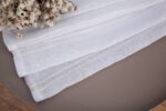 CORTINA DE VISILLO CON HOLOS DE PLATA EN RAYAS 150X260CM - Viste Tu Hogar