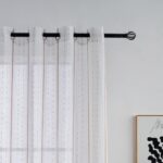 CORTINA DE VISILLO CON RAYAS BORDADO DE ALGODÓN 140X260CM - Viste Tu Hogar