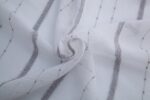 CORTINA DE VISILLO CON RAYAS BORDADO DE ALGODÓN 140X260CM - Viste Tu Hogar
