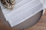 CORTINA DE VISILLO CON RAYAS DISCONTINUAS DE TRES COLOR COMBINADO 140X260CM - Viste Tu Hogar