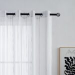 CORTINA DE VISILLO CON RAYAS DISCONTINUAS DE TRES COLOR COMBINADO 140X260CM - Viste Tu Hogar