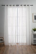CORTINA DE VISILLO CON RAYAS DISCONTINUAS DE TRES COLOR COMBINADO 140X260CM - Viste Tu Hogar
