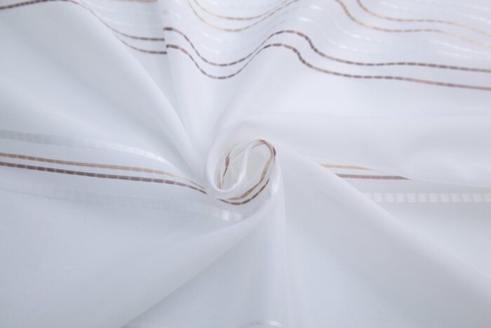 CORTINA DE VISILLO CON RAYAS DISCONTINUAS DE TRES COLOR COMBINADO 140X260CM - Viste Tu Hogar