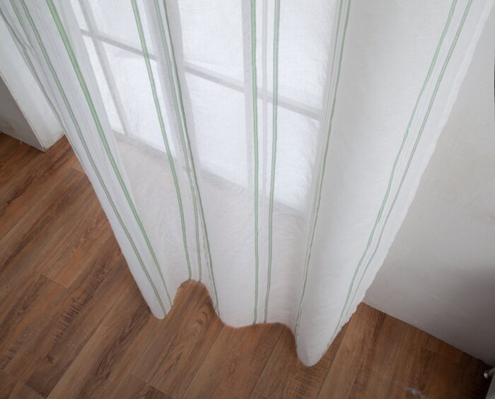 CORTINA DE VISILLO CON TRES RAYAS FINAS 140X260CM - Viste Tu Hogar