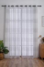 CORTINA DE VISILLO DE DOS COLOR 140X260CM - Viste Tu Hogar