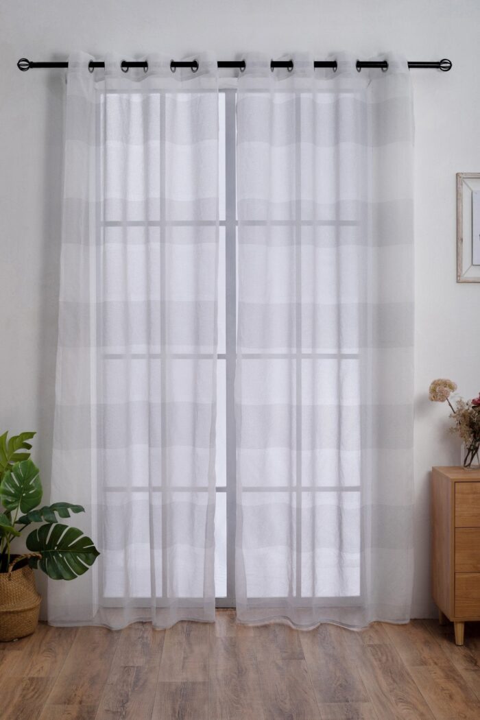 CORTINA DE VISILLO DE DOS COLOR 140X260CM - Viste Tu Hogar