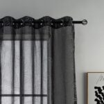 CORTINA DE VISILLO ESTAMPADO DE HOJAS EN VERTICAL 140X260CM - Viste Tu Hogar