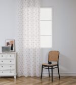 Cortina De Visillo Gasa Con Estampado De Puntitos Poliéster 150x260cm - Viste Tu Hogar