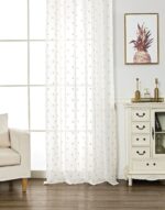 Cortina De Visillo Gasa Con Estampado De Puntitos Poliéster 150x260cm - Viste Tu Hogar