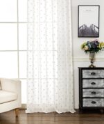 Cortina De Visillo Gasa Con Estampado De Puntitos Poliéster 150x260cm - Viste Tu Hogar