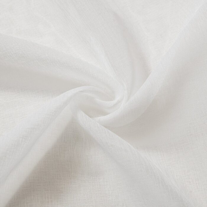 Cortina De Visillo Gasa Poliéster Blanco 150x260cm - Viste Tu Hogar