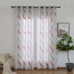 Cortina De Visillo Gasa Poliéster Con Diseño Hondas 140x260cm - VISTE TU HOGAR ONLINE