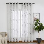 Cortina De Visillo Gasa Poliéster Con Diseño Hondas 140x260cm - VISTE TU HOGAR ONLINE