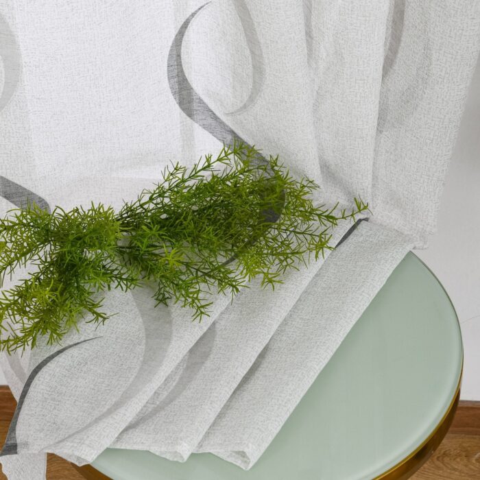 Cortina De Visillo Gasa Poliéster Con Diseño Hondas 140x260cm - VISTE TU HOGAR ONLINE