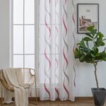 Cortina De Visillo Gasa Poliéster Con Diseño Hondas 140x260cm - VISTE TU HOGAR ONLINE