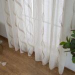 Cortina De Visillo Gasa Poliéster Con Diseño Hondas 140x260cm - VISTE TU HOGAR ONLINE
