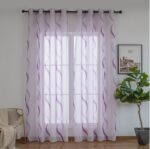 Cortina De Visillo Gasa Poliéster Con Diseño Hondas 140x260cm - VISTE TU HOGAR ONLINE
