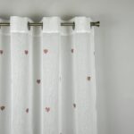 Cortina De Visillo Gasa Poliéster Con Estampado De Corazón 150x260cm - VISTE TU HOGAR ONLINE