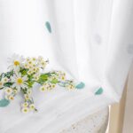 Cortina De Visillo Lino Y Poliéster Con Bordado De Flores - Viste Tu Hogar
