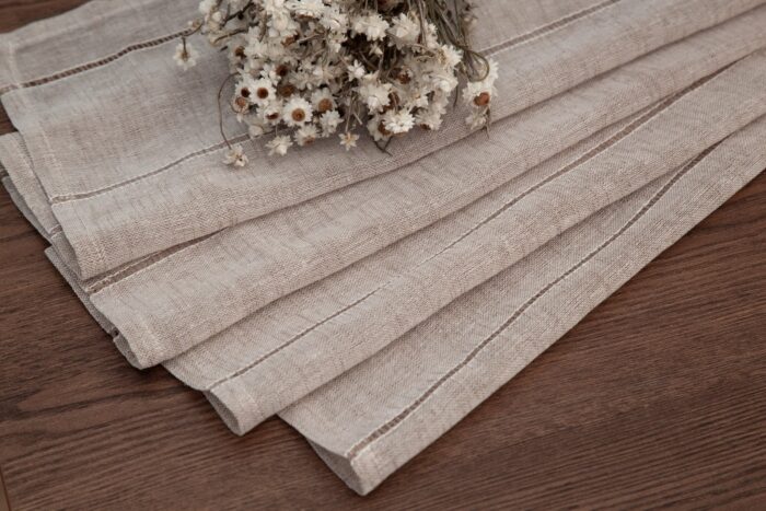 Cortina De Visillo Lino y Poliéster Con Líneas Verticales 140x260cm - Viste Tu Hogar