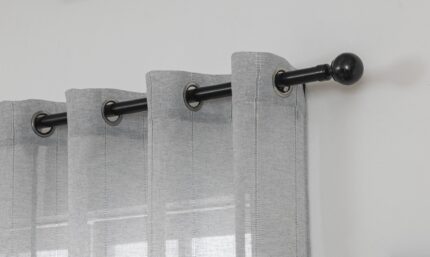 Cortina De Visillo Lino y Poliéster Con Líneas Verticales 140x260cm - VISTE TU HOGAR ONLINE