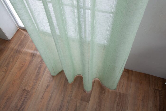 Cortina De Visillo Lino y Poliéster Con Líneas Verticales 140x260cm - Viste Tu Hogar