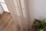 Cortina De Visillo Lino y Poliéster Con Líneas Verticales 140x260cm - Viste Tu Hogar