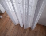 Cortina De Visillo Lino Y Poliéster Decorado Con Líneas - Viste Tu Hogar