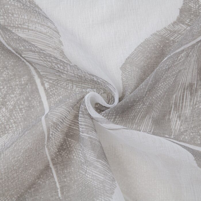 CORTINA DE VISILLO TRANSLUCIDO ESTAMPADO DE HOJAS GRANDES 140X260CM - Viste Tu Hogar