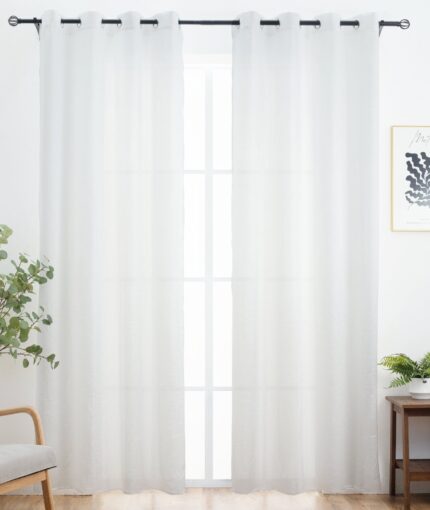 CORTINA DE VISILLO TRANSLUCIDO LISO 140X260CM - Viste Tu Hogar