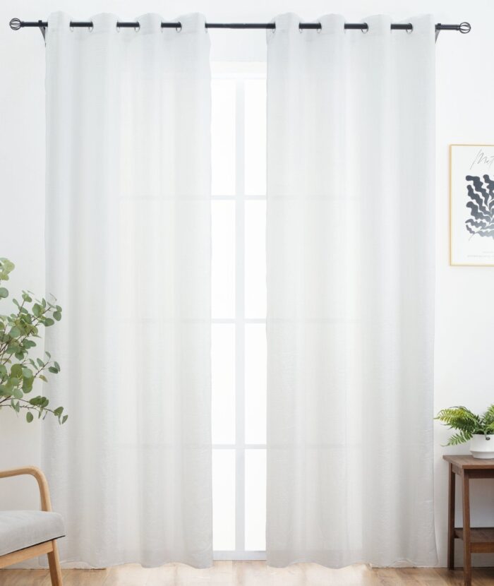 CORTINA DE VISILLO TRANSLUCIDO LISO 140X260CM - Viste Tu Hogar