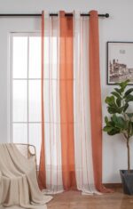 Cortina De Visillo Tránslucido Poliéster Hilo Doris Con Doble Color 140x260cm - VISTE TU HOGAR ONLINE