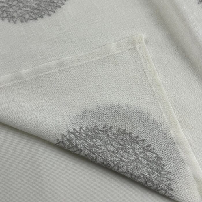 Cortina De Visillo Transparente Con Bordado De Circulos Poliéster 150x260cm - VISTE TU HOGAR ONLINE