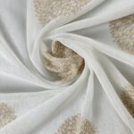 Cortina De Visillo Transparente Con Bordado De Circulos Poliéster 150x260cm - VISTE TU HOGAR ONLINE