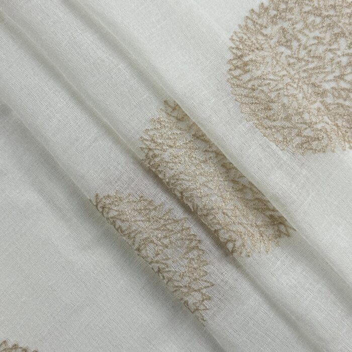 Cortina De Visillo Transparente Con Bordado De Circulos Poliéster 150x260cm - VISTE TU HOGAR ONLINE